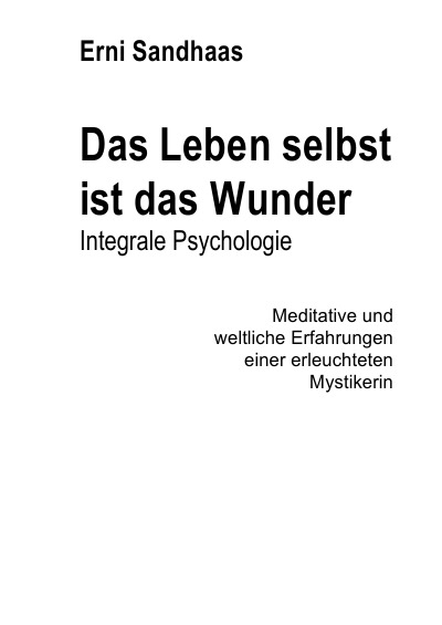 'Cover von Das Leben selbst ist das Wunder'-Cover