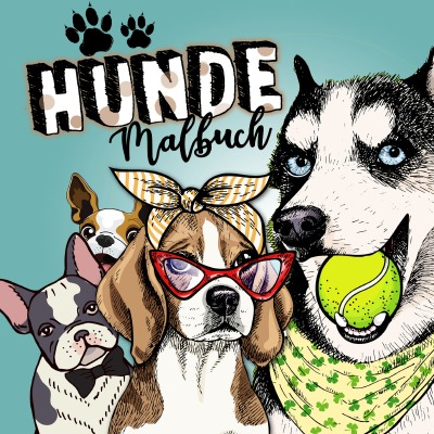 'Cover von Hunde Malbuch für Erwachsene'-Cover