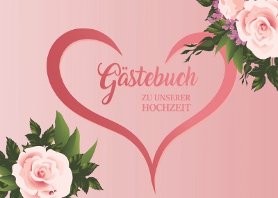 'Cover von Hochzeits Gästebuch mit Fragen – Rimini pink'-Cover