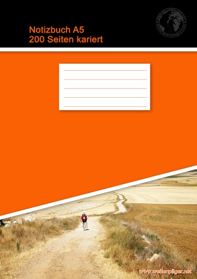 'Cover von Notizbuch A5 200 Seiten kariert (Hardcover Orange)'-Cover