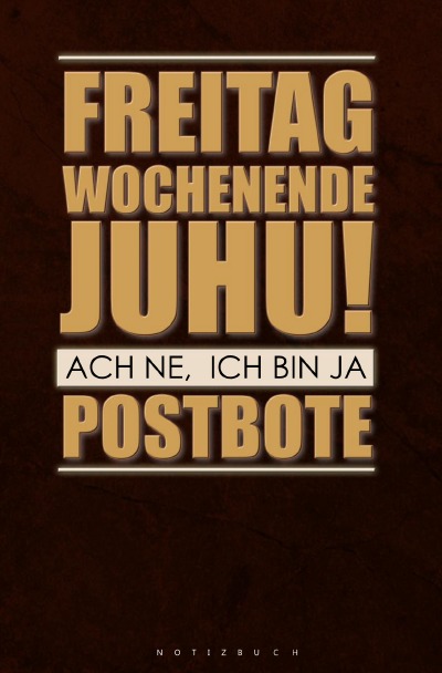 'Cover von Notizbuch für Postboten / Postbote'-Cover