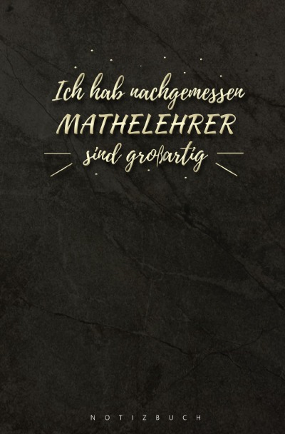 'Cover von Notizbuch für Mathelehrer'-Cover