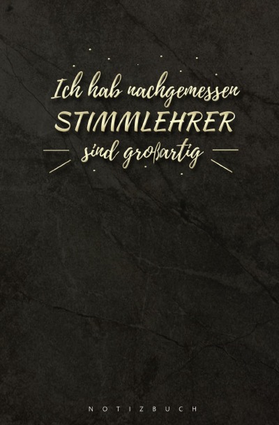 'Cover von Notizbuch für Stimmlehrer'-Cover