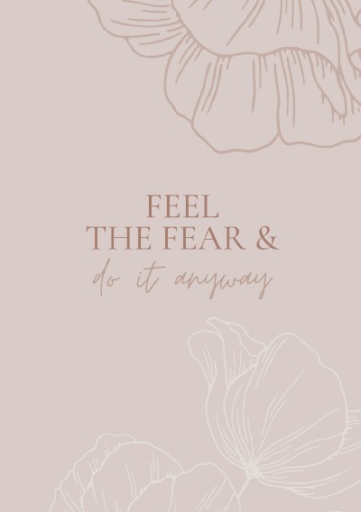 'Cover von Notizbuch, Bullet Journal, Journal, Planer, Tagebuch „Feel the Fear & Do it anyway“'-Cover