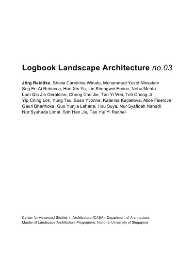 'Cover von Logbook Landscape Architecture no.03'-Cover