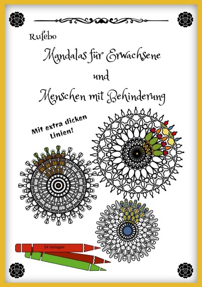 'Cover von Mandalas für Erwachsene und Menschen mit Behinderung – Mit extra dicken Linien!'-Cover