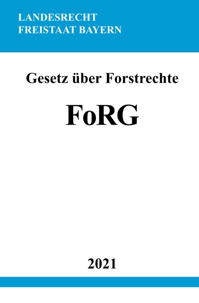 'Cover von Gesetz über Forstrechte (FoRG)'-Cover