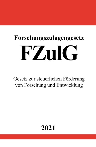 'Cover von Forschungszulagengesetz (FZulG)'-Cover