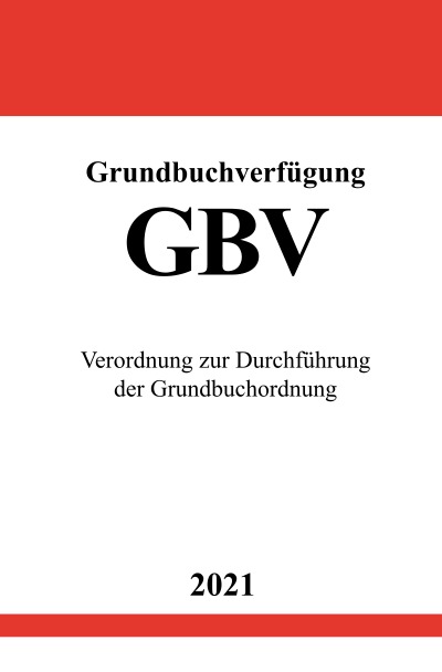 'Cover von Grundbuchverfügung (GBV)'-Cover