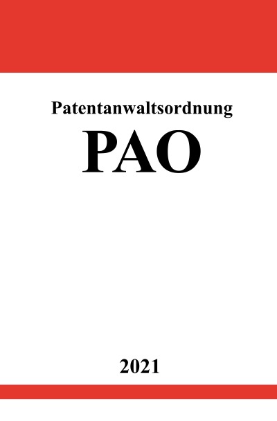 'Cover von Patentanwaltsordnung (PAO)'-Cover