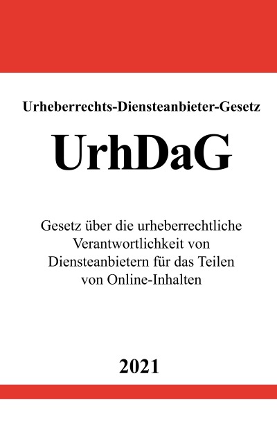 'Cover von Urheberrechts-Diensteanbieter-Gesetz (UrhDaG)'-Cover