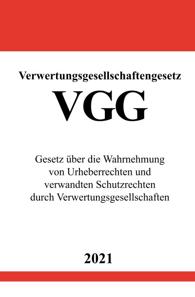 'Cover von Verwertungsgesellschaftengesetz (VGG)'-Cover