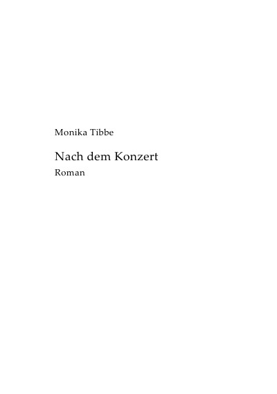 'Cover von Nach dem Konzert'-Cover