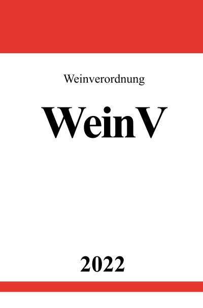 'Cover von Weinverordnung WeinV 2022'-Cover