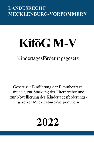 'Cover von Kindertagesförderungsgesetz KiföG M-V 2022'-Cover