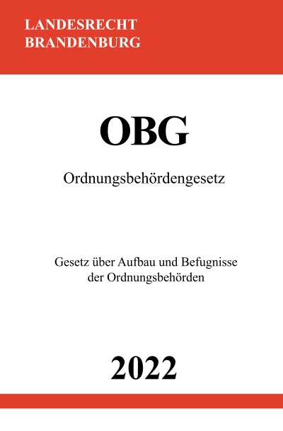 'Cover von Ordnungsbehördengesetz OBG 2022'-Cover