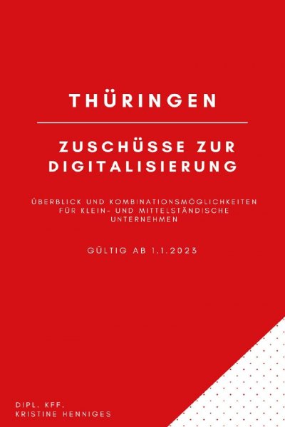 'Cover von Thüringen – Zuschüsse zur Digitalisierung'-Cover