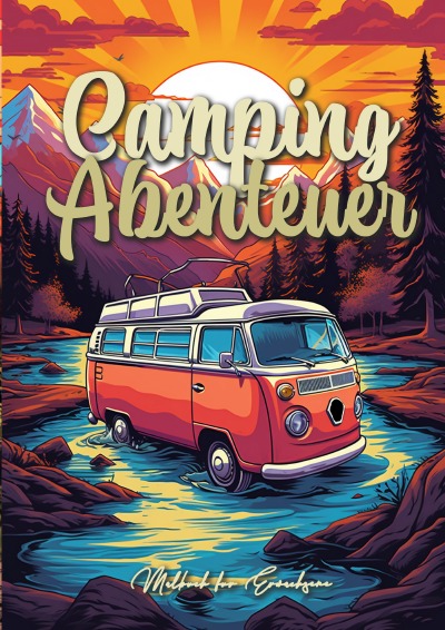 'Cover von Camping Abenteuer Malbuch für Erwachsene Graustufen'-Cover