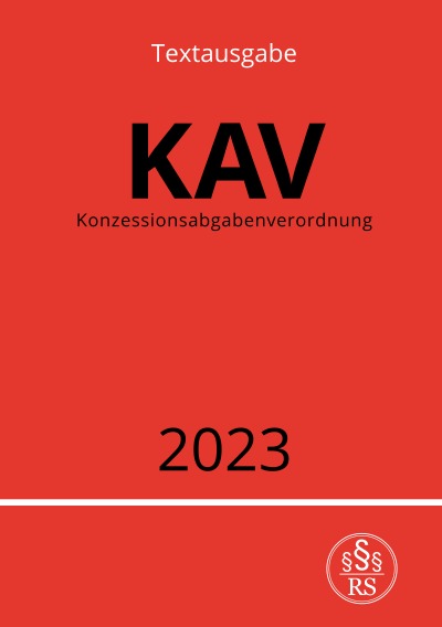 'Cover von Konzessionsabgabenverordnung – KAV 2023'-Cover