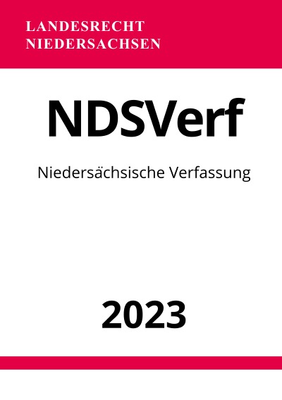 'Cover von Niedersächsische Verfassung – NDSVerf 2023'-Cover