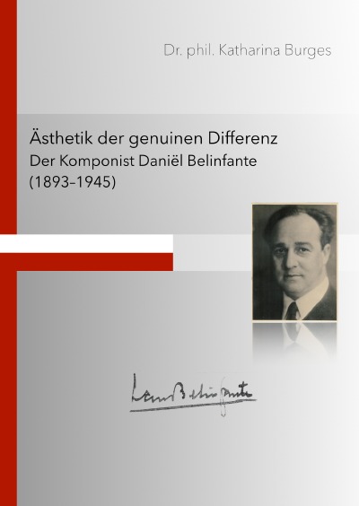 'Cover von Ästhetik der genuinen Differenz    Der Komponist Daniël Belinfante (1893-1945)'-Cover