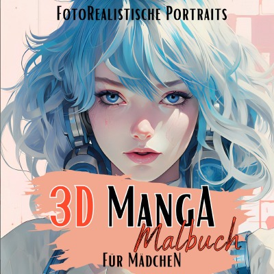 'Cover von 3D Manga Malbuch für Mädchen'-Cover