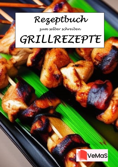 'Cover von Rezeptbuch zum selber schreiben – Grillrezepte Motiv 7 – Asiatische Grillspieße'-Cover