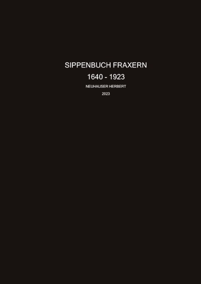 'Cover von Sippenbuch Fraxern 1640-1923'-Cover