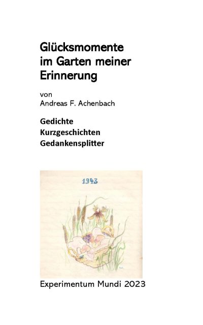 'Cover von Glücksmomente im Garten meiner Erinnerung'-Cover