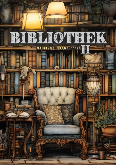 'Cover von Bibliothek Malbuch für Erwachsene 2'-Cover