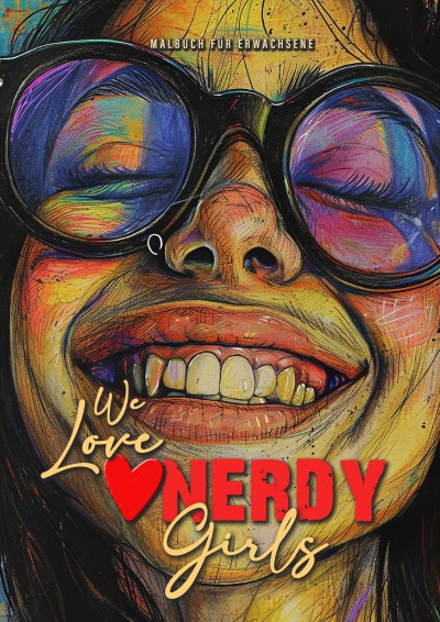 'Cover von We love nerdy Girls Malbuch für Erwachsene'-Cover