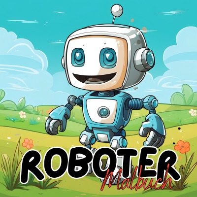 'Cover von Malbuch Roboter'-Cover