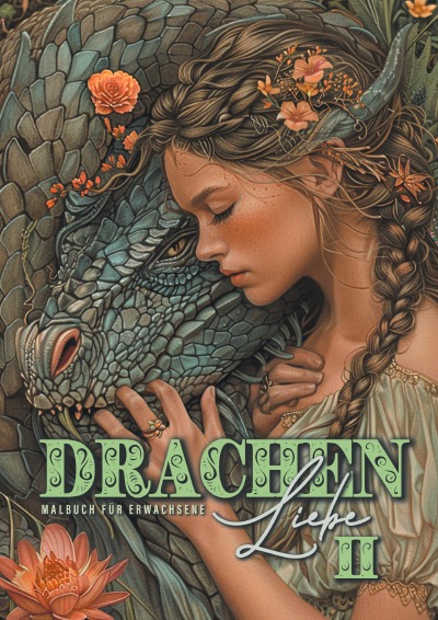 'Cover von Drachenliebe Malbuch für Erwachsene 2'-Cover