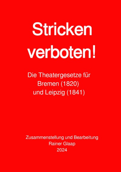 'Cover von Stricken verboten!'-Cover