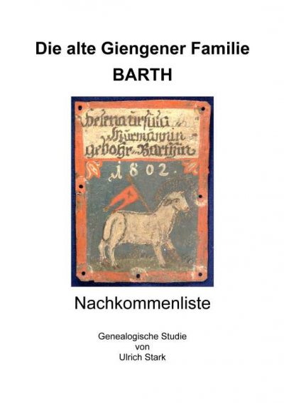 'Cover von Die alte Giengener Familie BARTH'-Cover