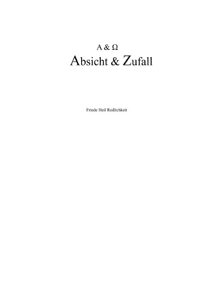 'Cover von Absicht & Zufall'-Cover