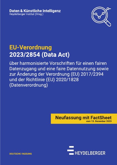 'Cover von EU-Verordnung 2023/2854 (Data Act)'-Cover