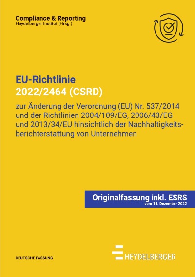 'Cover von EU-Richtlinie 2022/2464 (CSRD) inkl. ESRS'-Cover