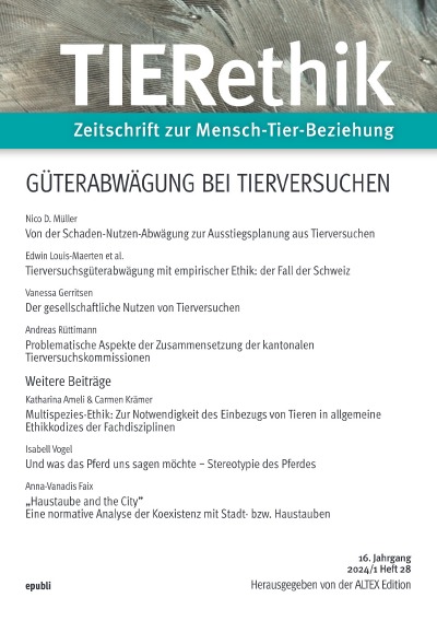 'Cover von TIERethik (16. Jahrgang 2024/1)'-Cover