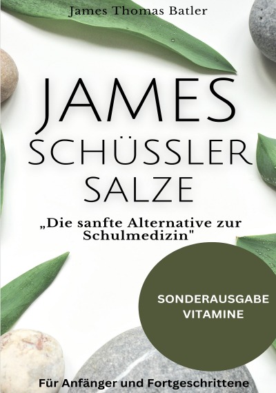 'Cover von JAMES SCHÜSSLER SALZE „Die sanfte Alternative zur Schulmedizin“Schüssler Salze Buch Einsteiger-Fortgeschrittene – SONDERAUSGABE MIT VITAMINE'-Cover