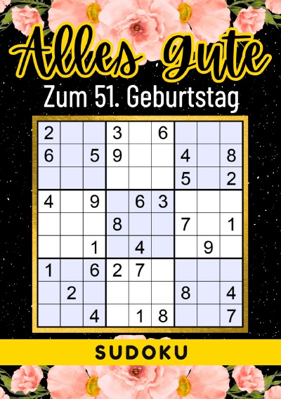 'Cover von 51 Geburtstag Geschenk | Alles Gute zum 51. Geburtstag – Sudoku'-Cover