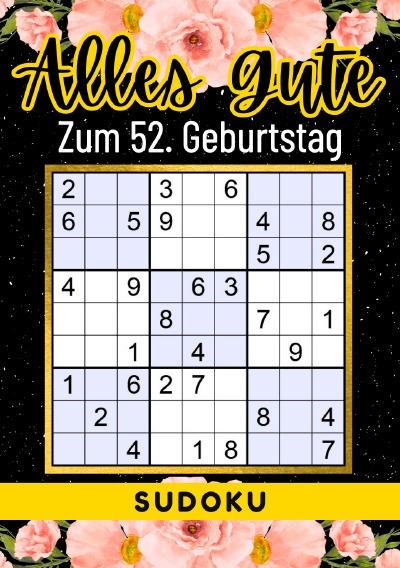 'Cover von 52 Geburtstag Geschenk | Alles Gute zum 52. Geburtstag – Sudoku'-Cover