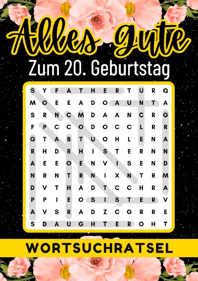 'Cover von 20 Geburtstag Geschenk | Alles Gute zum 20. Geburtstag – Wortsuchrätsel'-Cover