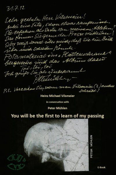 'Cover von Peter Mühlen – You will be the first to learn of my passing.'-Cover