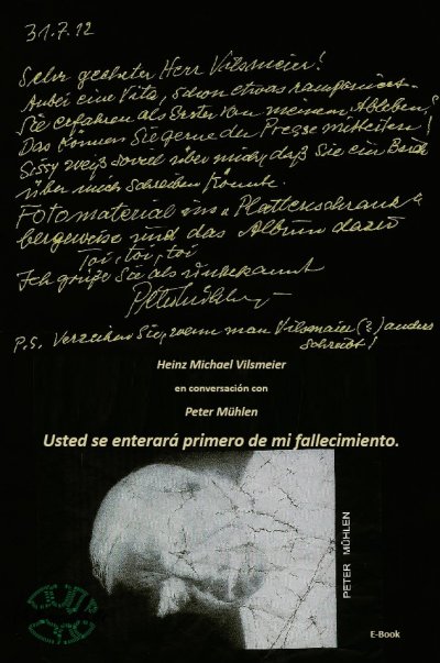 'Cover von Peter Mühlen – Usted se enterará primero de mi fallecimiento.'-Cover