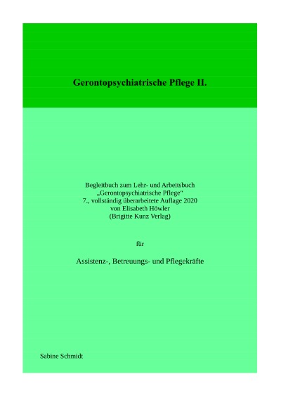 'Cover von Gerontopsychiatrische Pflege II.'-Cover