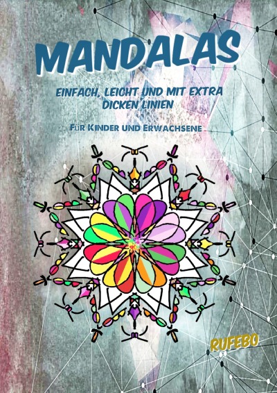 'Cover von Mandalas leicht, einfach und mit extra dicken Linien'-Cover