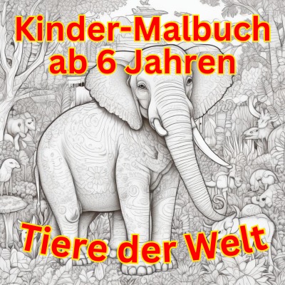 'Cover von Kinder Malbuch ab 6 Jahren – Tiere der Welt'-Cover