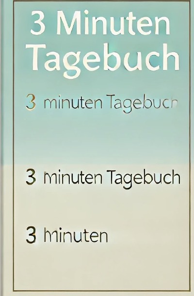 'Cover von 3 Minuten Tagebuch'-Cover