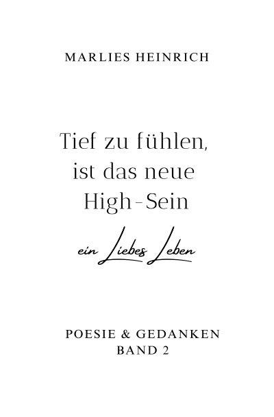 'Cover von Tief zu fühlen, ist das neue High-Sein'-Cover